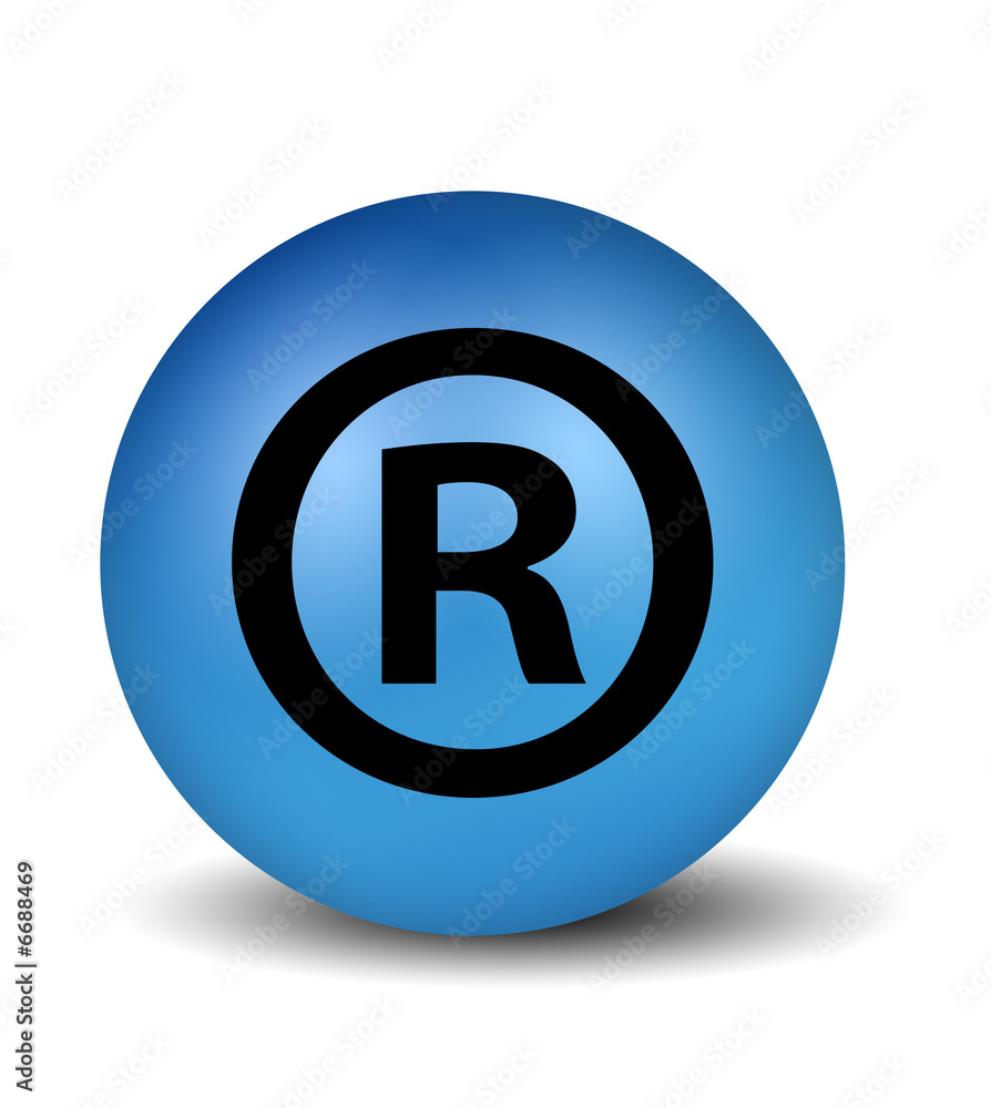 Obraz premium Trademark Symbol - blue