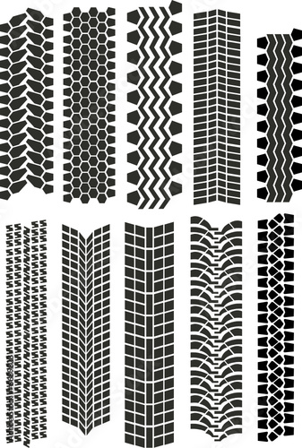tire prints vector