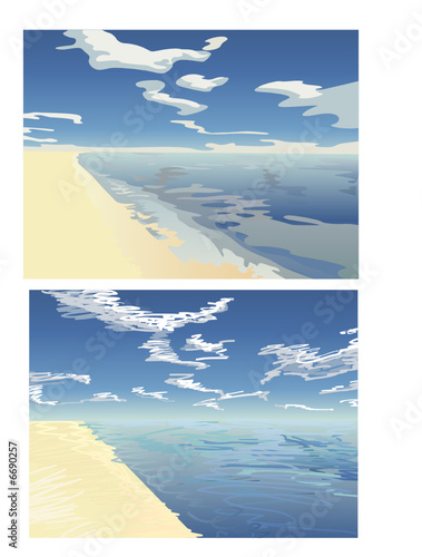 endless beach 2 vector