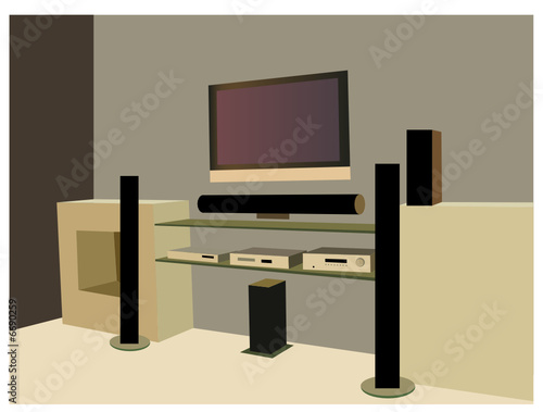 home theater vector