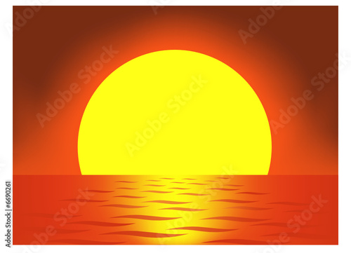 very big sun vector
