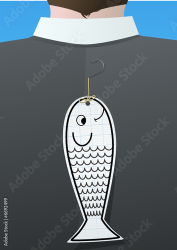 Poisson d'avril dans le dos