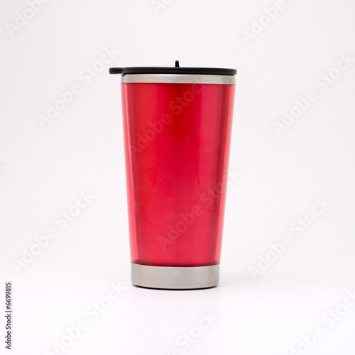 Red designed thermal mug