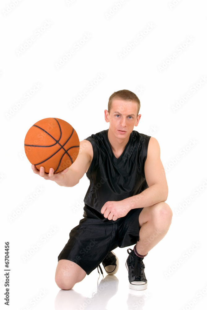 Young male basketball player