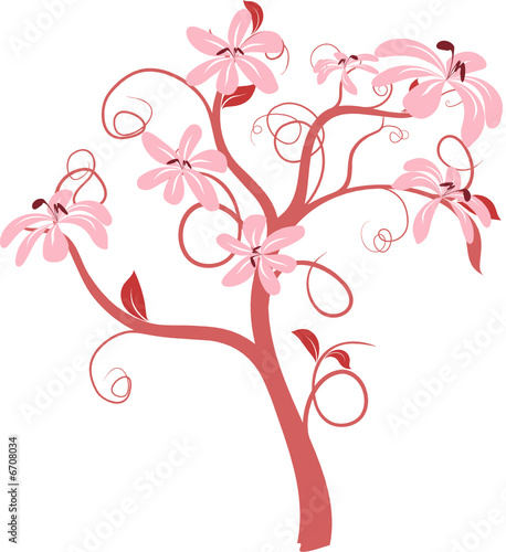vecteur série - arbre à fleur au printemps