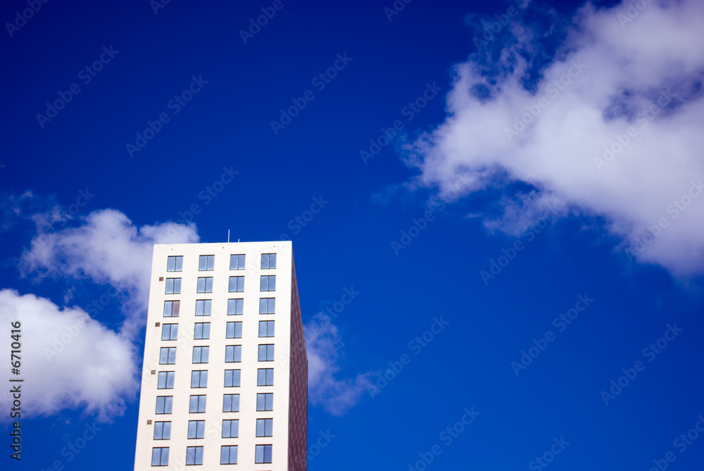 High-Rise Office Building and Blue Sky High-Rise Office Building and Blue Sky