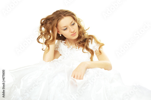 sad beauty bride