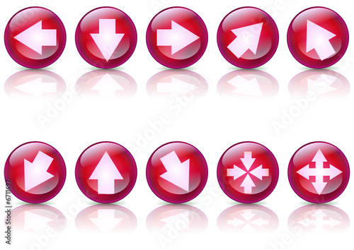Boules de cristal flèche rouge
