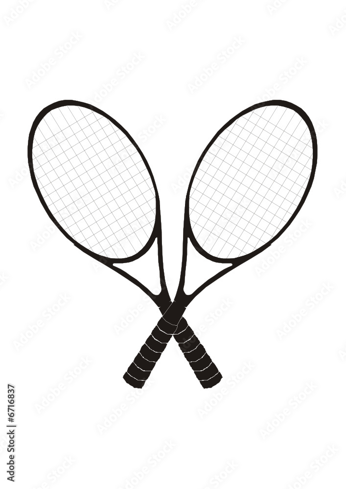 Raquetas de tenis Stock Vector | Adobe Stock