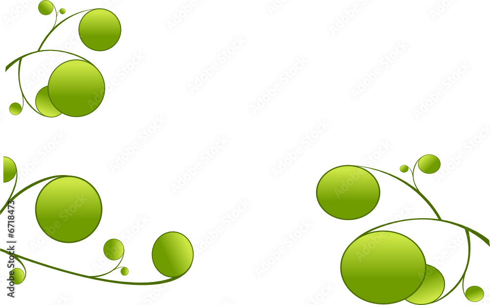 feuillage de bulles vertes