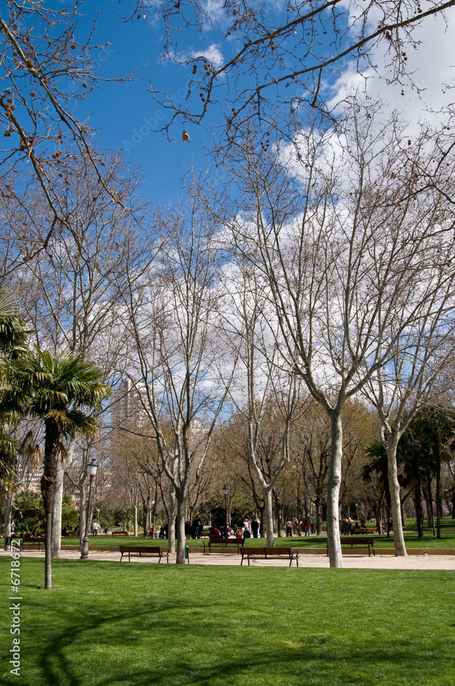 'Parque del Oeste' park in Madrid