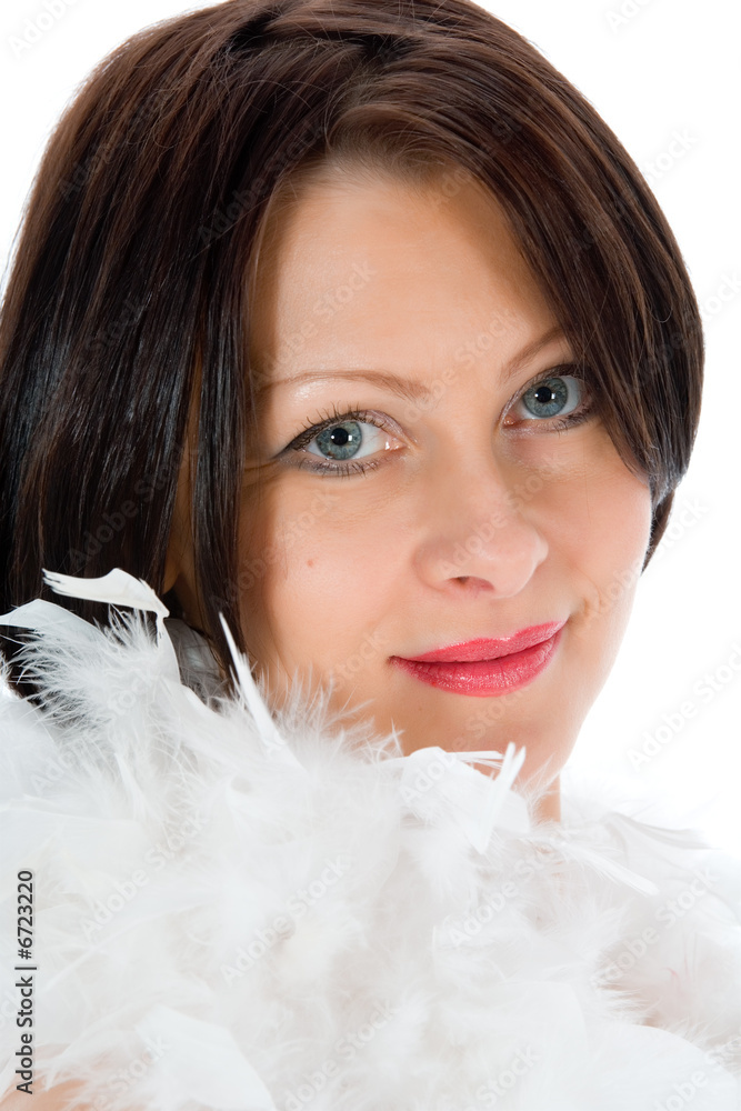portrait of the brunette with blue eye portrait of the brunette with blue eye