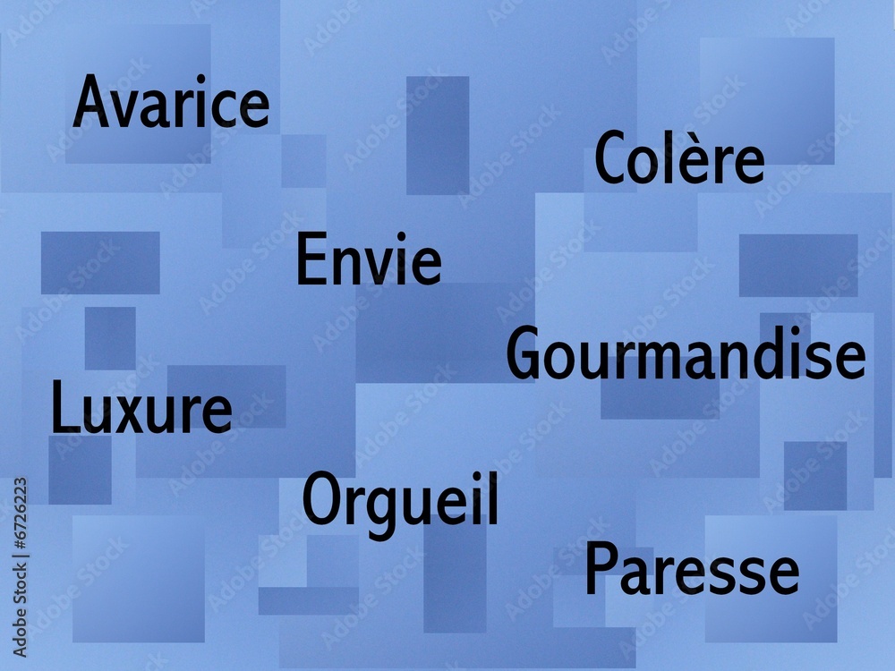 les 7 pêchés capitaux Stock Photo Adobe Stock