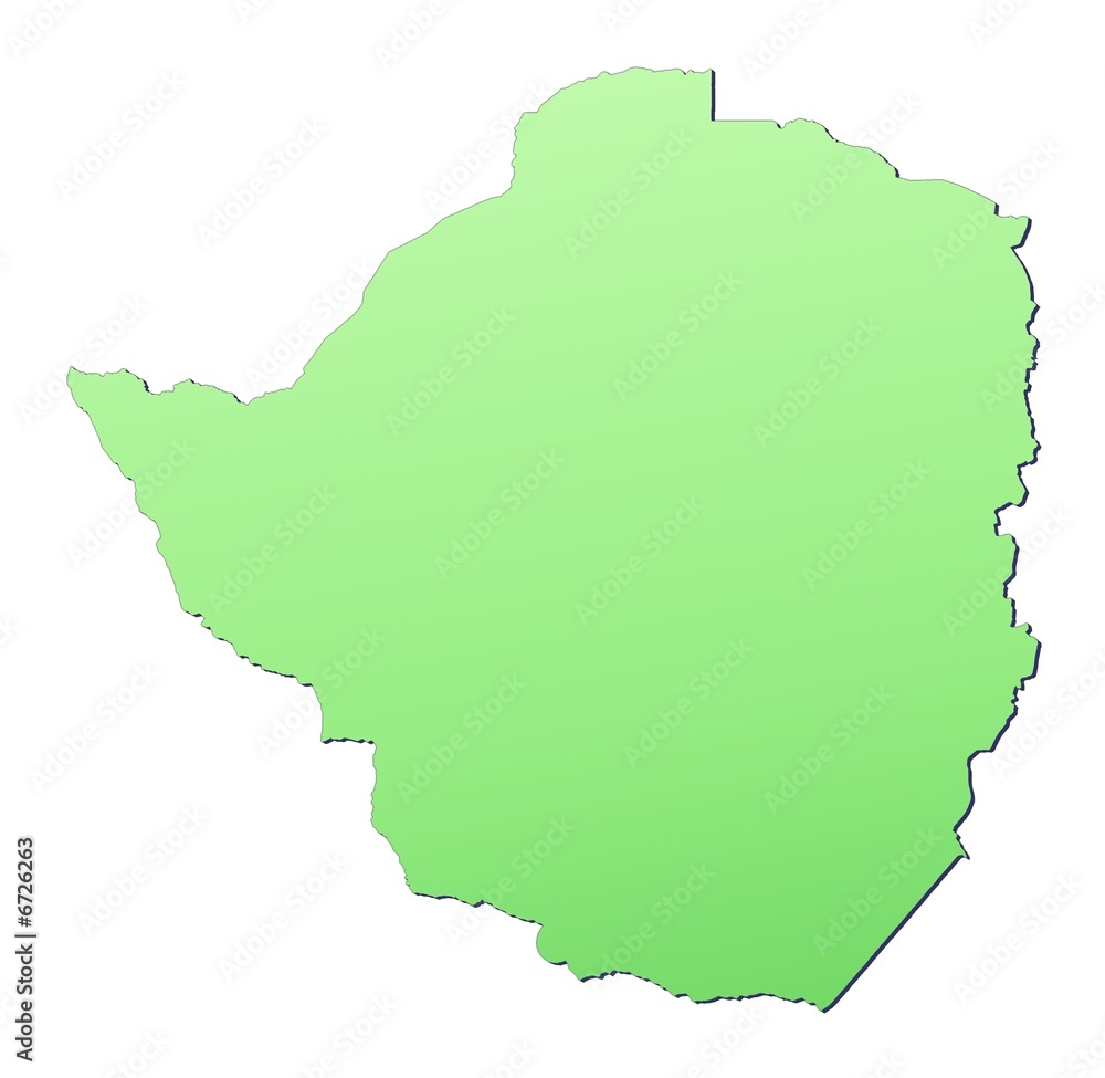 Zimbabwe map filled with light green gradient Zimbabwe map filled with light green gradient