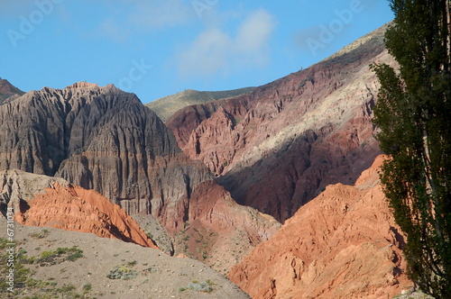 Multi color mountainscape, northern Argentina