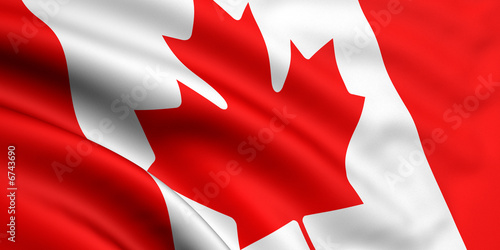 Rendered canadian flag photo