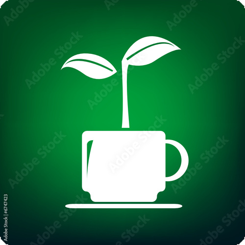 tea leaves on a mug