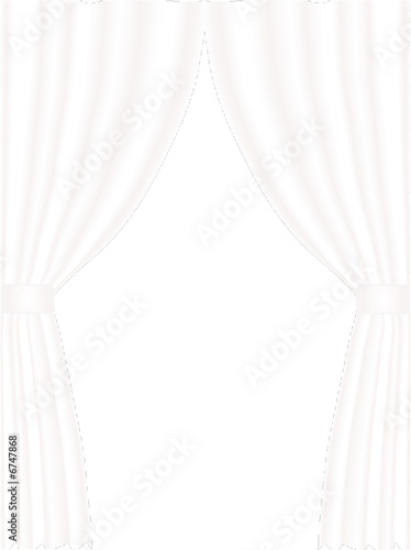 Pink and white curtain