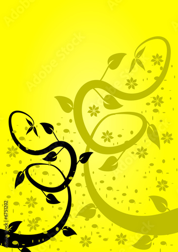 Yellow Floral Background