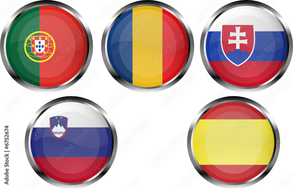 EU flag - Portugal, Romania, Slovakia, Slovenia, Spain