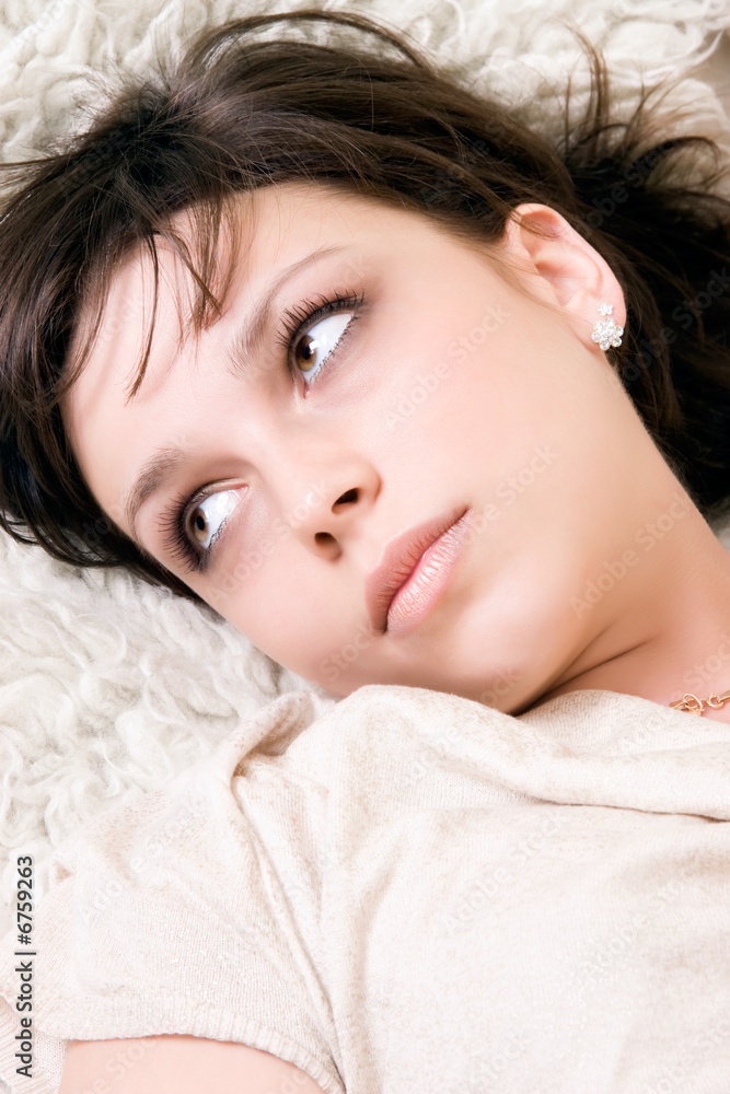 Glamour young resting woman portrait Glamour young resting woman portrait