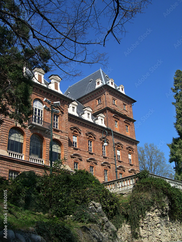 Castello del Valentino in Turin in clear spring day