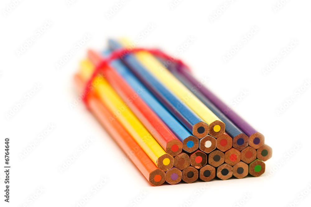 Colour pencils isolated on the white background Colour pencils isolated on the white background