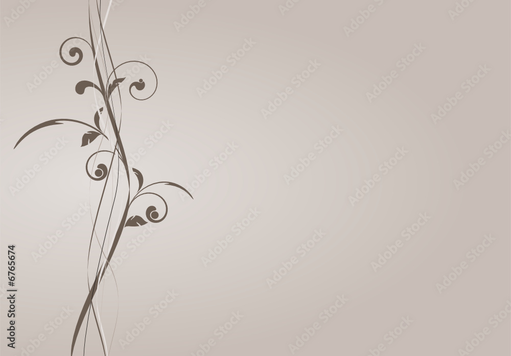 vecteur série - floral design - plante en courbes vectorielles vecteur série - floral design - plante en courbes vectorielles