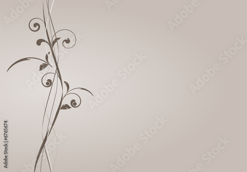 vecteur série - floral design - plante en courbes vectorielles