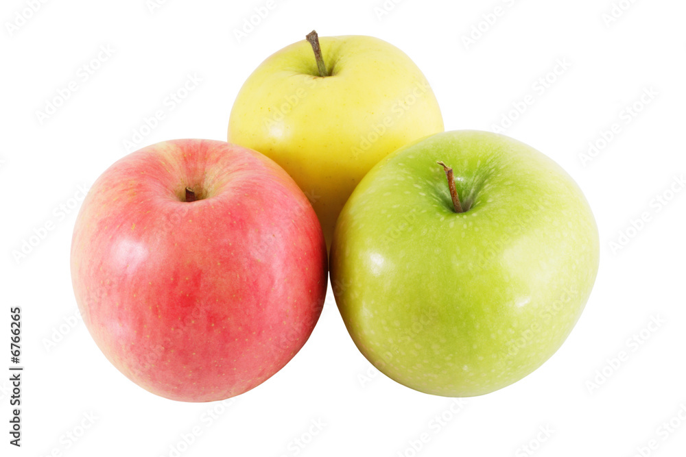 Three coloured apple