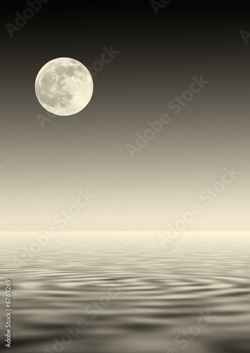Golden Moon Over Water © marilyn barbone