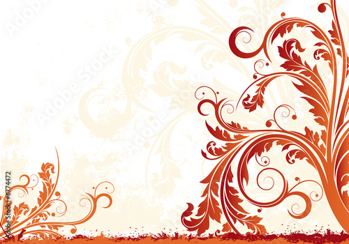 Grunge Floral Background