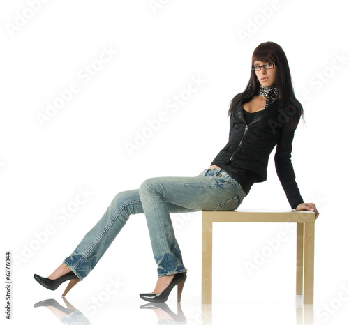 Fashion model isolated