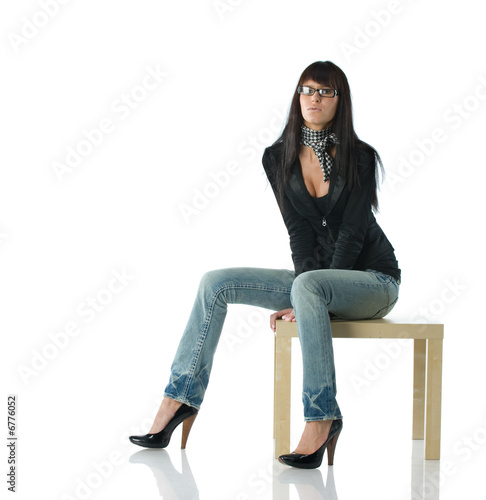 Fashion model isolated
