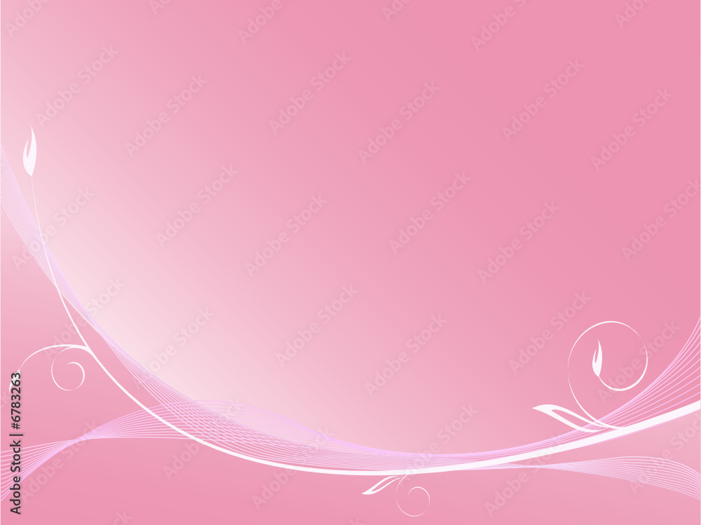 Abstract floral  background with curves and simple gradient