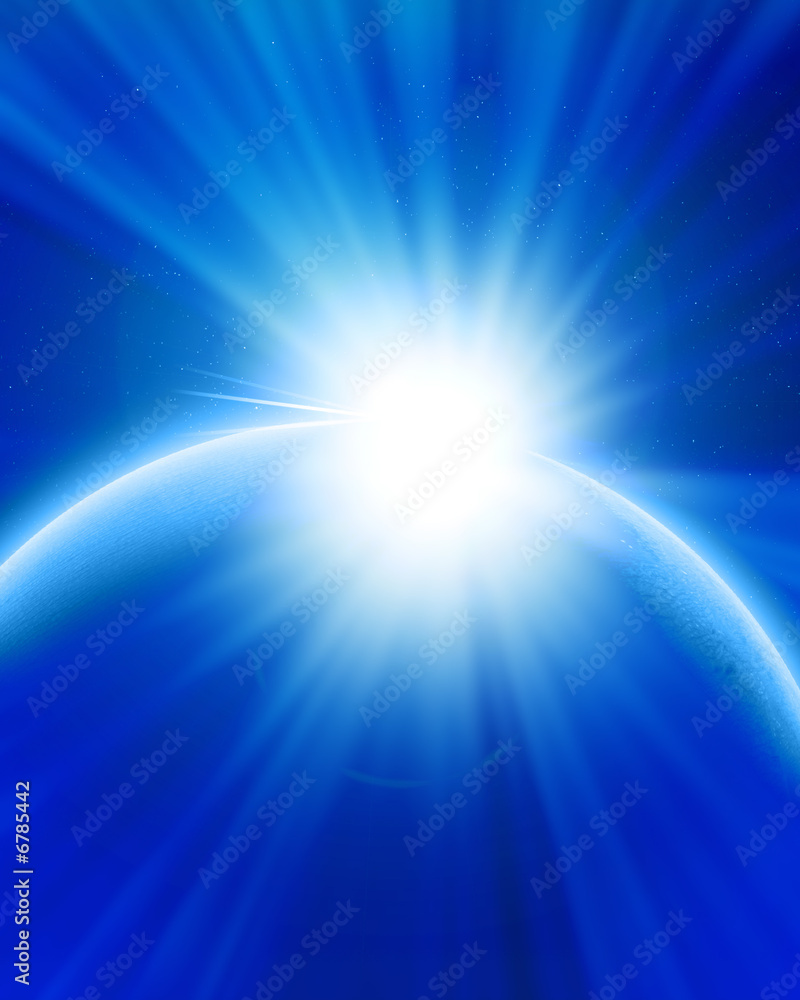 Obraz premium Blue alien planet