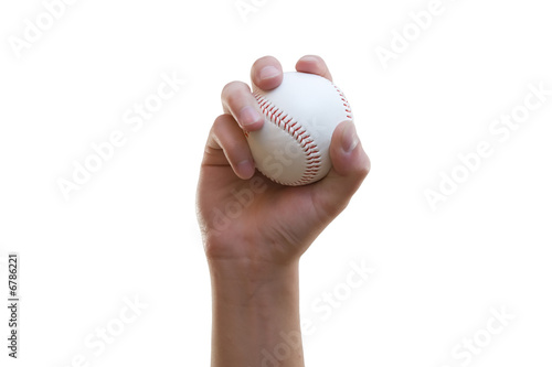 base ball on hand