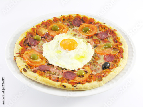 Pizza et oeuf