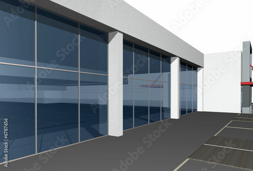 3D render of modern business center