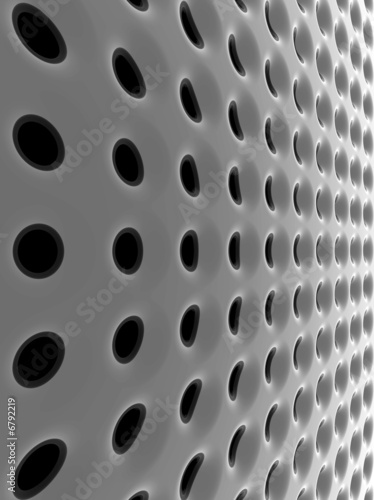 Abstract black high-tech mesh structure. 3d rendered image.
