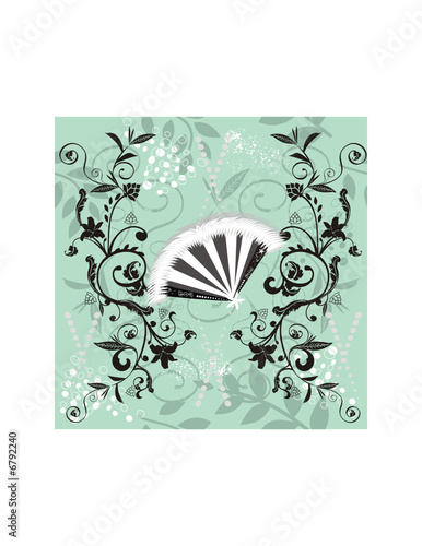 carnival fan seamless pattern
