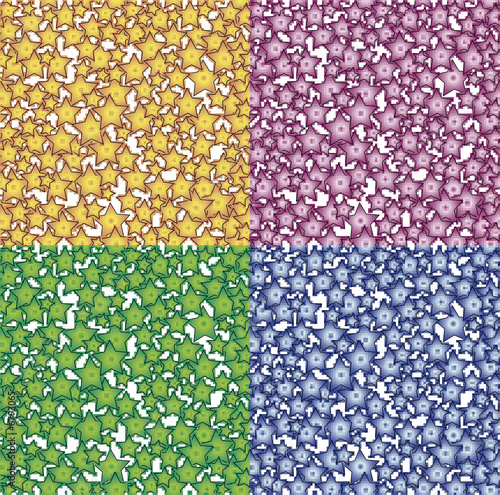 Four variants seamless a background with stars