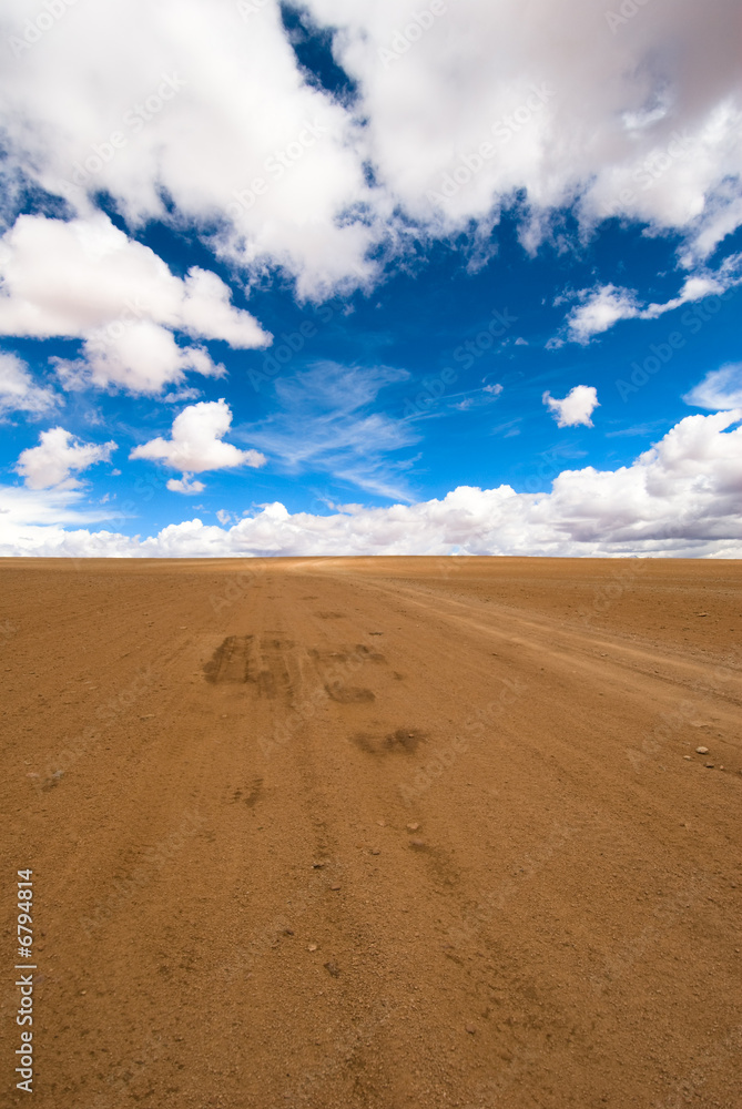 driving desert road