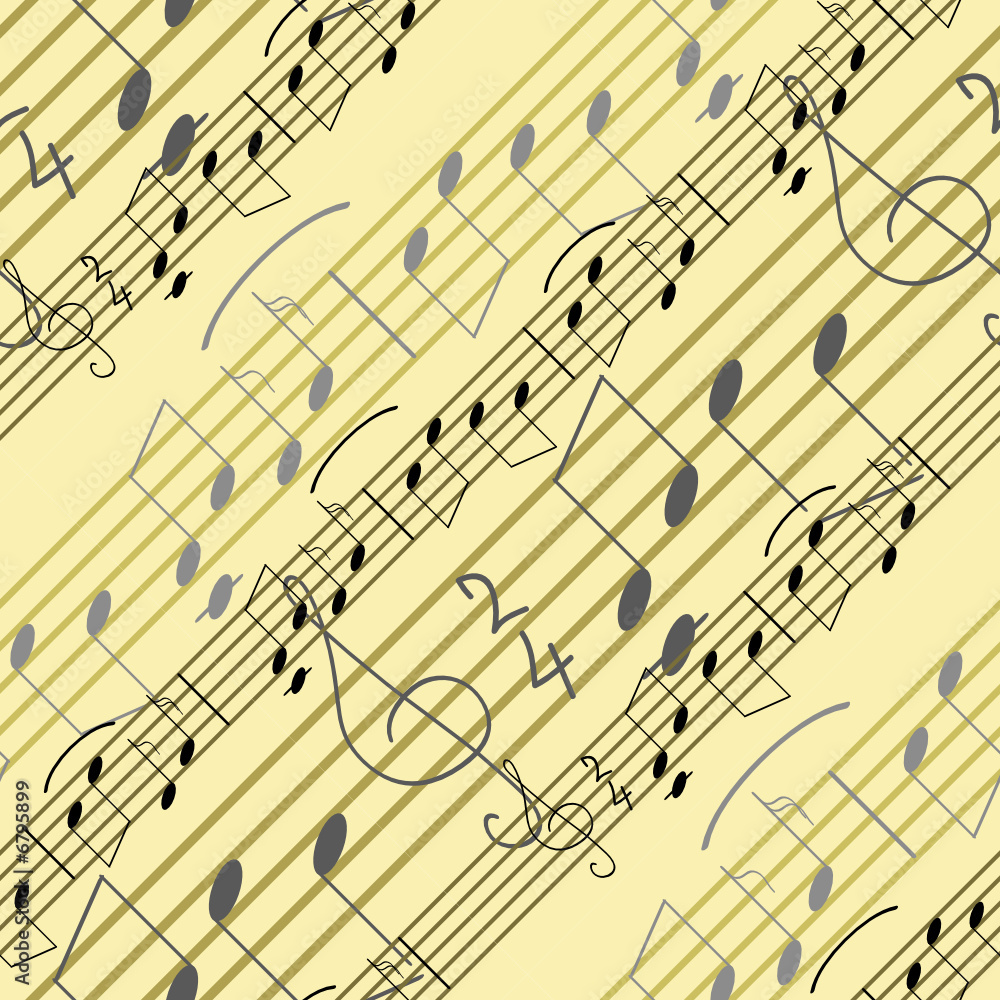 Fototapeta premium Seamless wallpaper with music notes