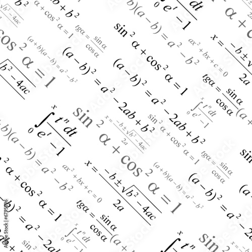 Seamlessly vector wallpaper mathematics on white