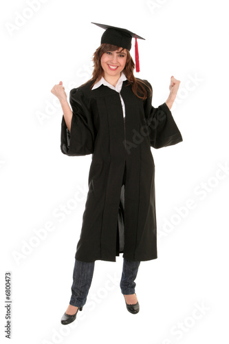 Female student graduating