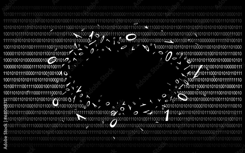 Binary code on black v1 Binary code on black v1