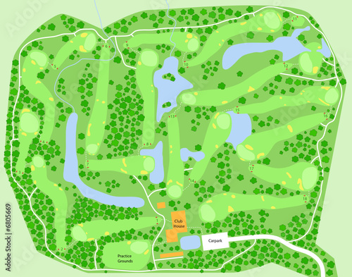 Golf course map