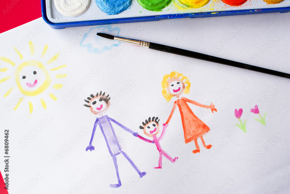 Painting happy family