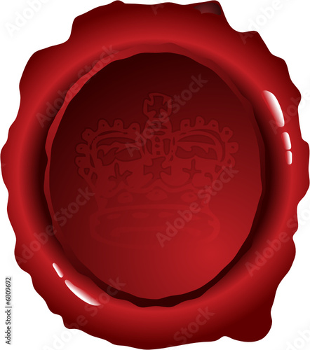 Old fashioned wax seal ideal to indicate security
